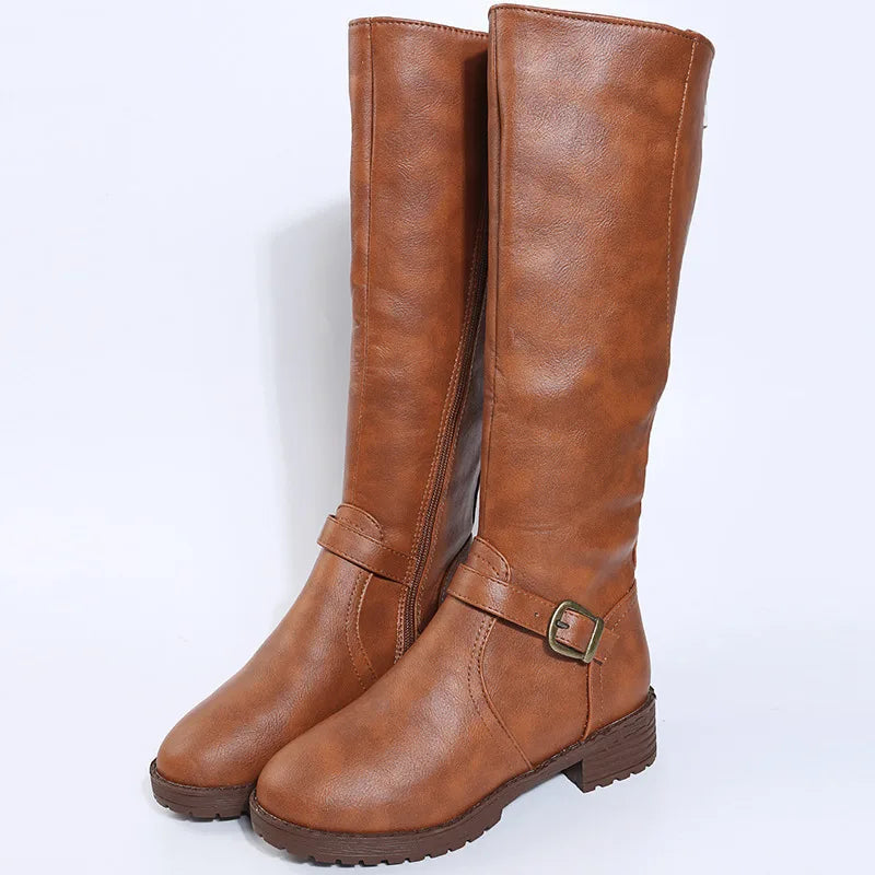 Women's Waterproof Leather Winter Boots - Wide Fit, Arch Support