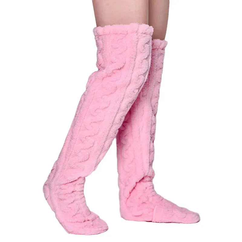Zorvia Cosy Plush Knee-High Socks