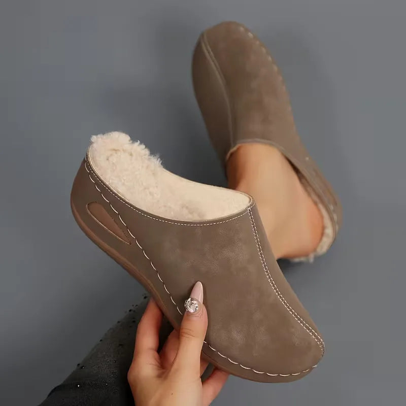 Women's Warm Non-Slip Winter Slippers – Wide Fit Available