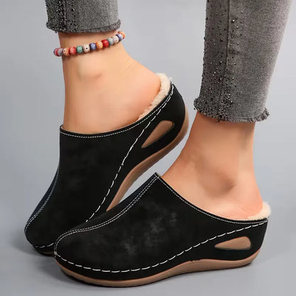 Women's Warm Non-Slip Winter Slippers – Wide Fit Available