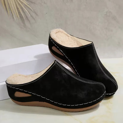 Women's Warm Non-Slip Winter Slippers – Wide Fit Available