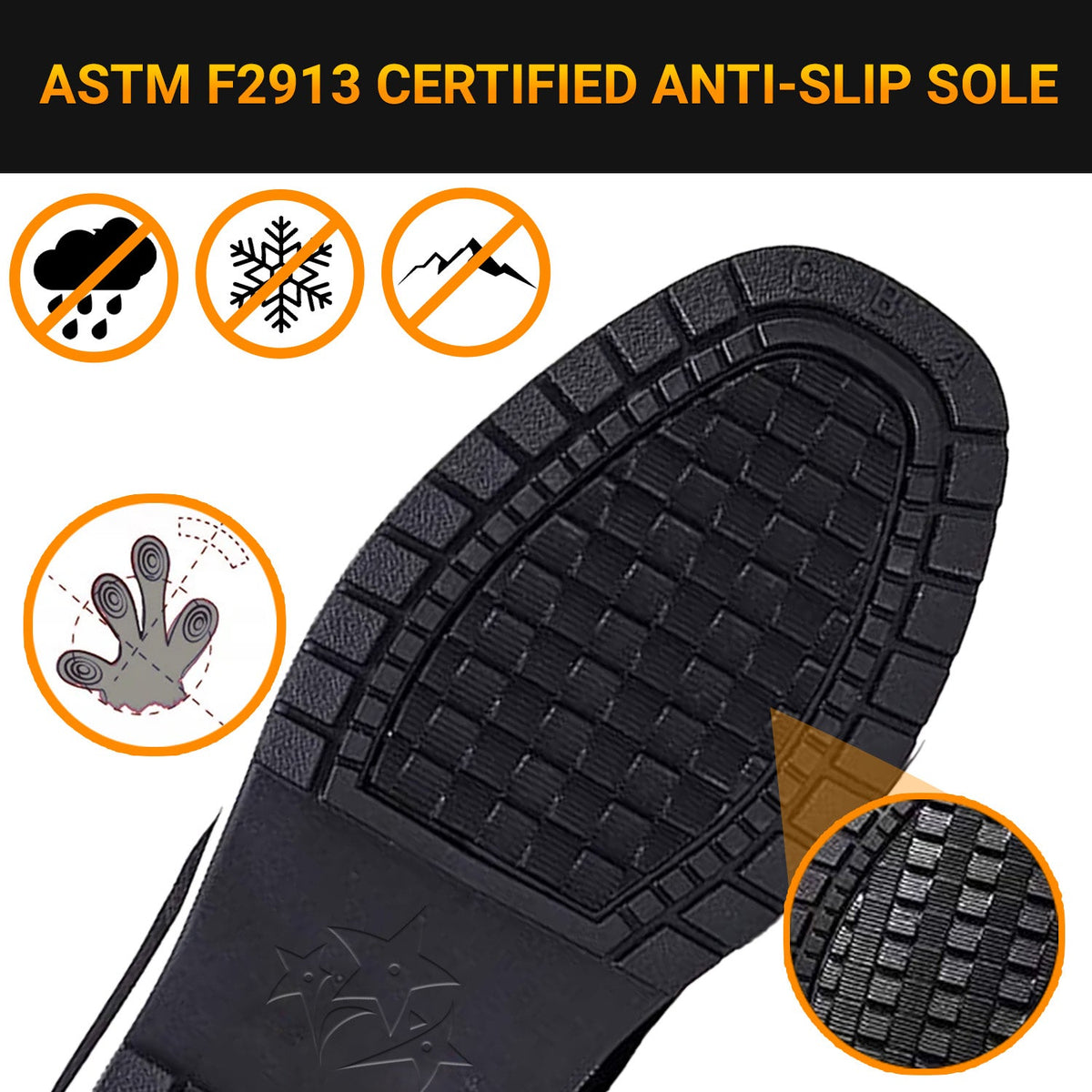 Men’s Genuine Leather Fleece-Lined Orthopaedic Waterproof Boots