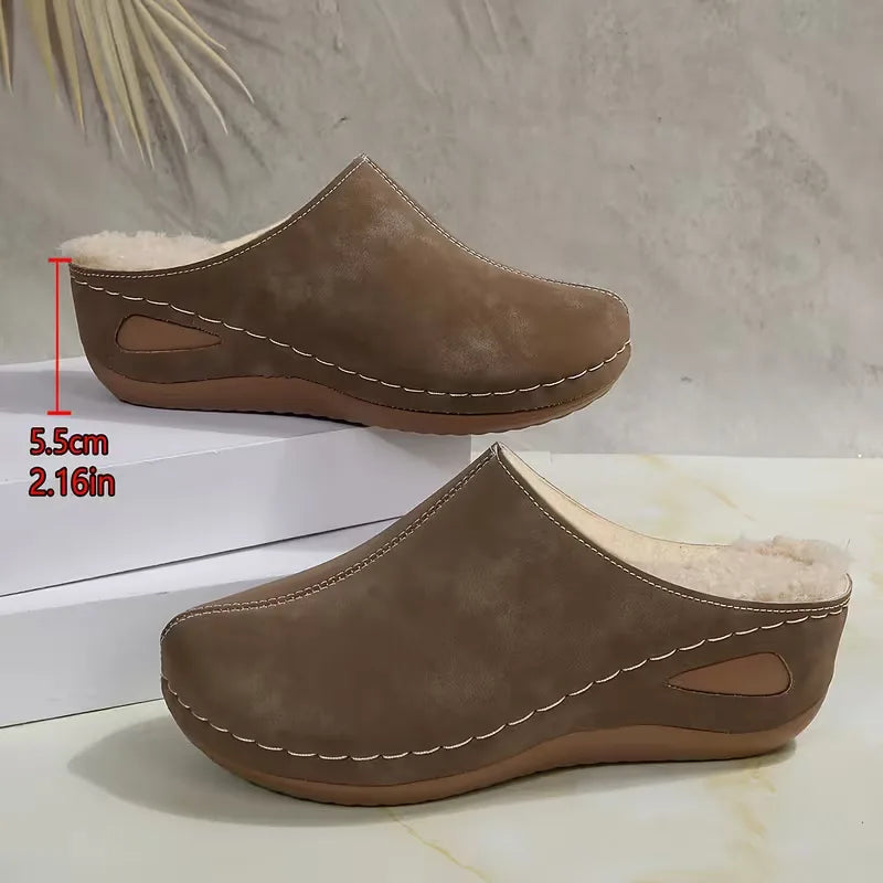 Women's Warm Non-Slip Winter Slippers – Wide Fit Available