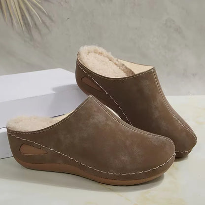 Women's Warm Non-Slip Winter Slippers – Wide Fit Available