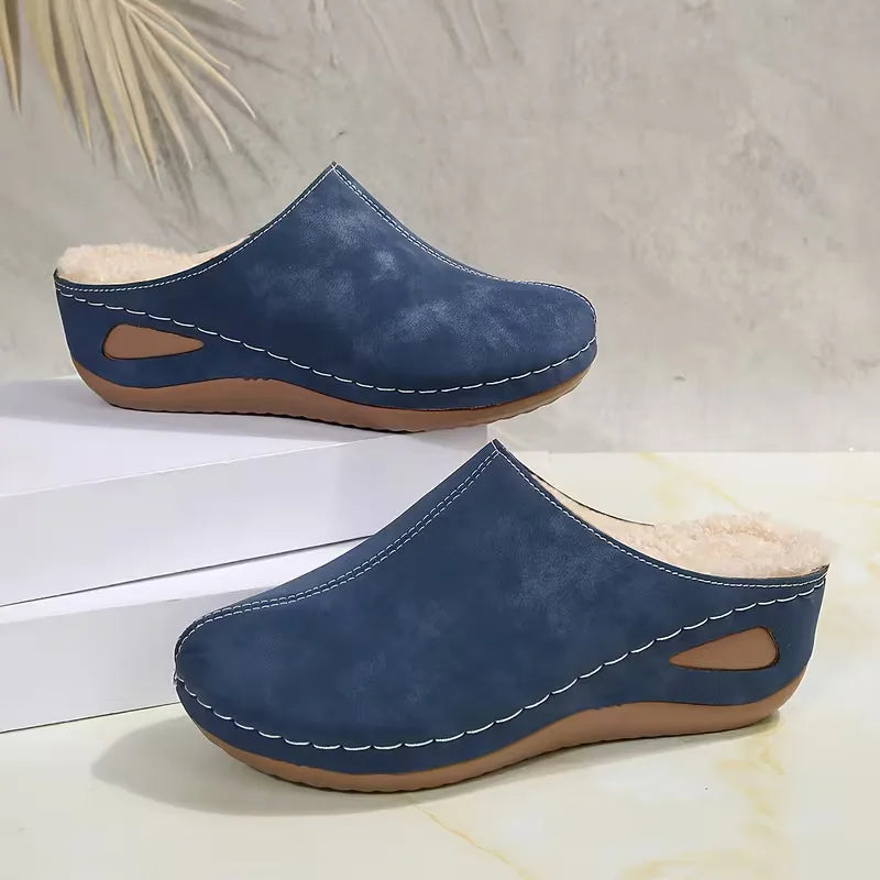 Women's Warm Non-Slip Winter Slippers – Wide Fit Available