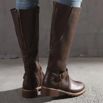 Women's Waterproof Leather Winter Boots - Wide Fit, Arch Support