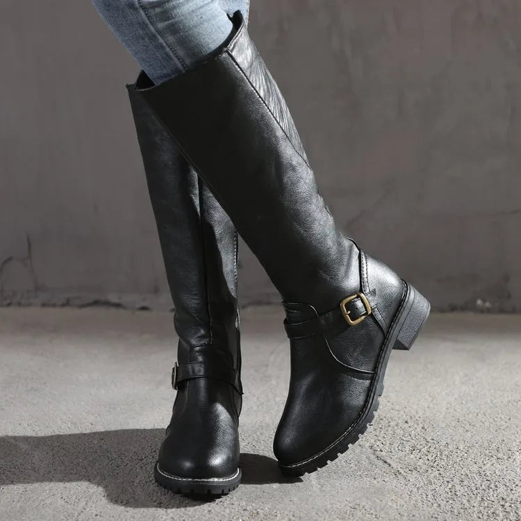 Women's Waterproof Leather Winter Boots - Wide Fit, Arch Support