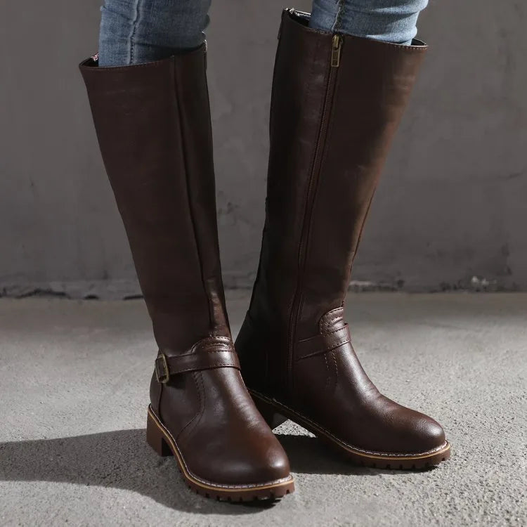 Women's Waterproof Leather Winter Boots - Wide Fit, Arch Support