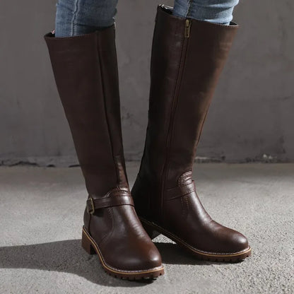 Women's Waterproof Leather Winter Boots - Wide Fit, Arch Support