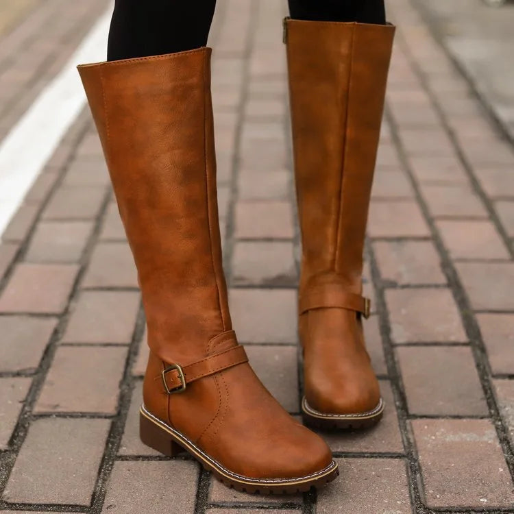 Women's Waterproof Leather Winter Boots - Wide Fit, Arch Support