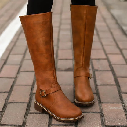 Women's Waterproof Leather Winter Boots - Wide Fit, Arch Support