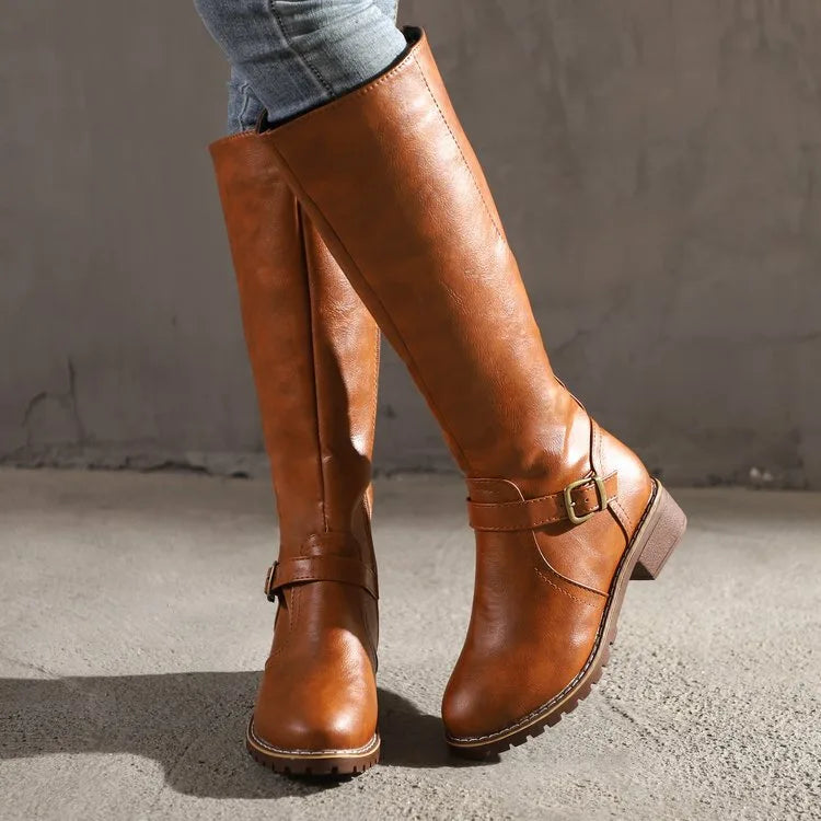 Women's Waterproof Leather Winter Boots - Wide Fit, Arch Support