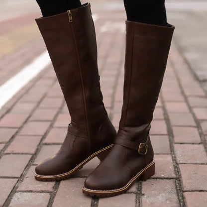 Women's Waterproof Leather Winter Boots - Wide Fit, Arch Support