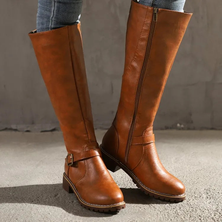 Women's Waterproof Leather Winter Boots - Wide Fit, Arch Support