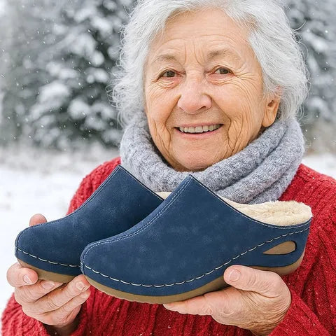 Women's Warm Non-Slip Winter Slippers – Wide Fit Available