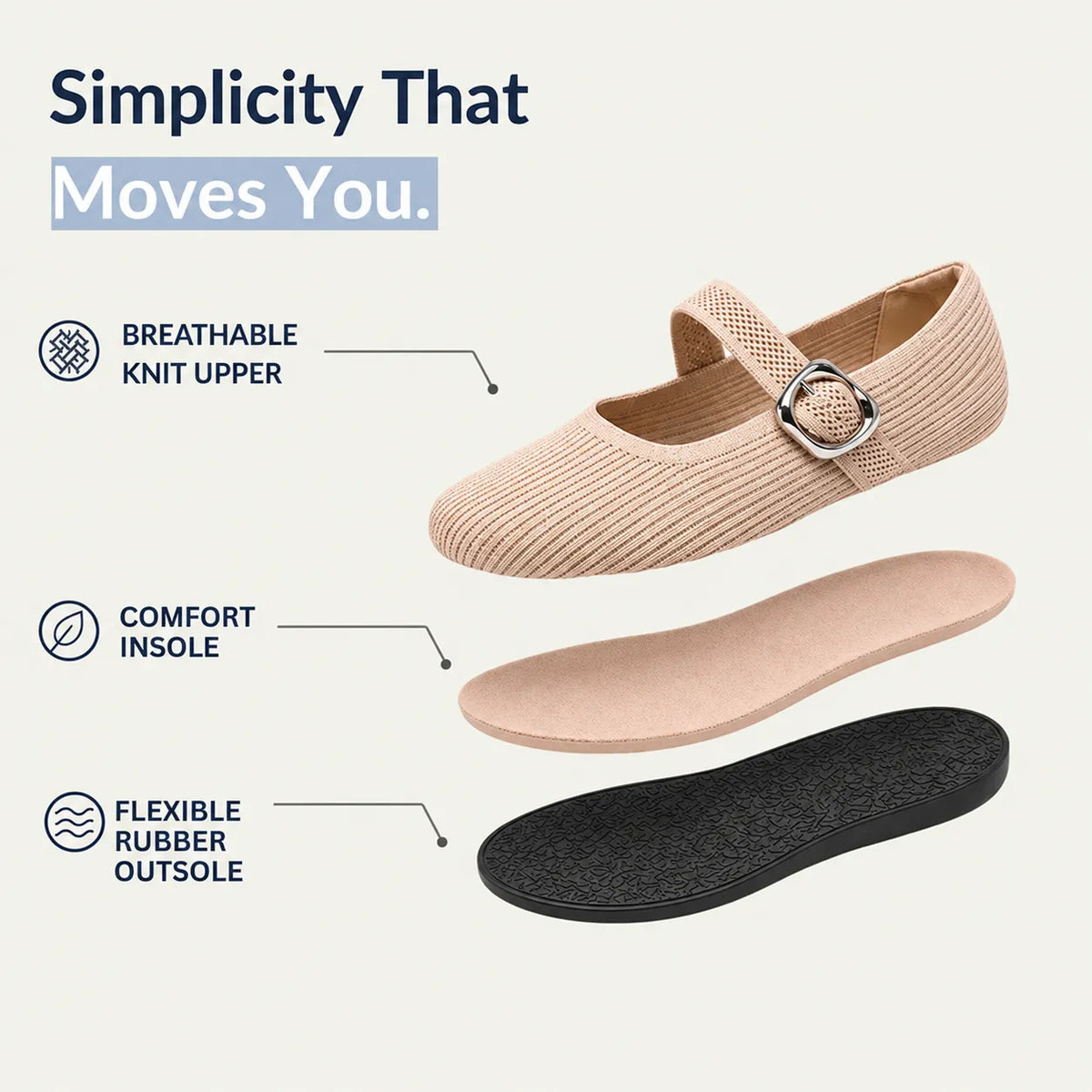 Zorvia WideStep Comfort Mary Jane Flats