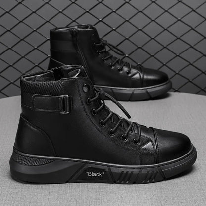 Men’s Genuine Leather Fleece-Lined Orthopaedic Waterproof Boots