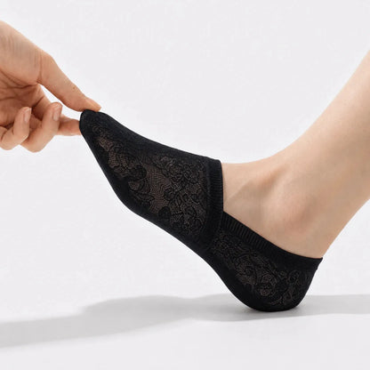 Zorvia Floral Lace No-Show Socks