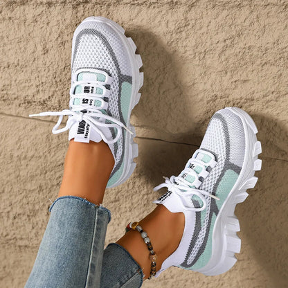 Women's Lightweight Breathable Thick-Sole Trainers