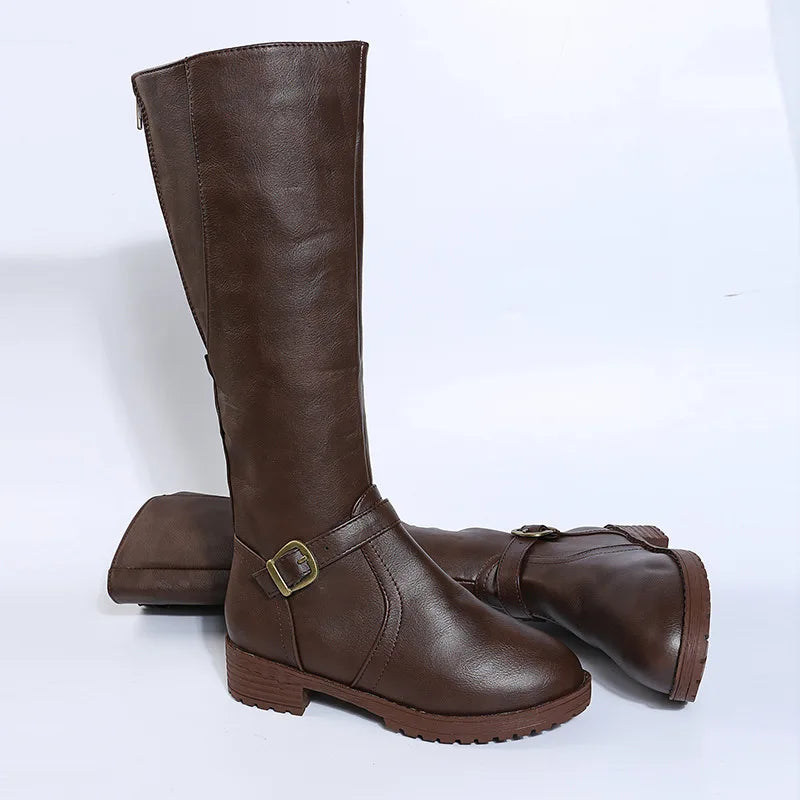 Women's Waterproof Leather Winter Boots - Wide Fit, Arch Support