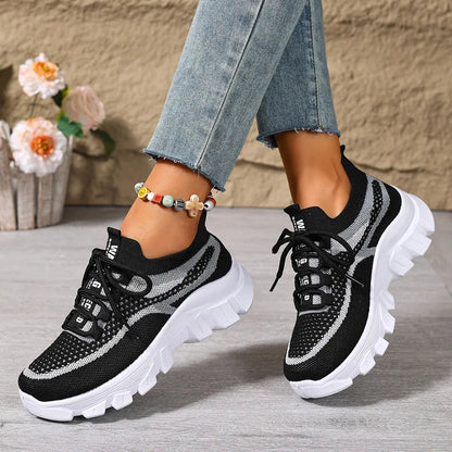Women's Lightweight Breathable Thick-Sole Trainers
