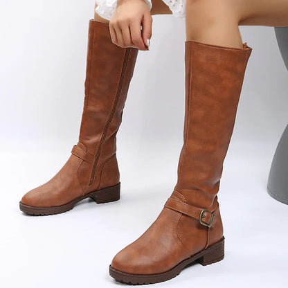 Women's Waterproof Leather Winter Boots - Wide Fit, Arch Support