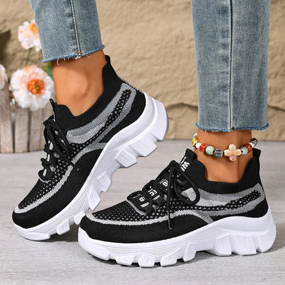 Women's Lightweight Breathable Thick-Sole Trainers