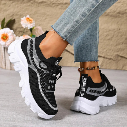 Women's Lightweight Breathable Thick-Sole Trainers