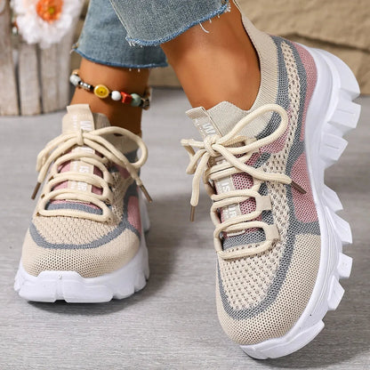 Women's Lightweight Breathable Thick-Sole Trainers