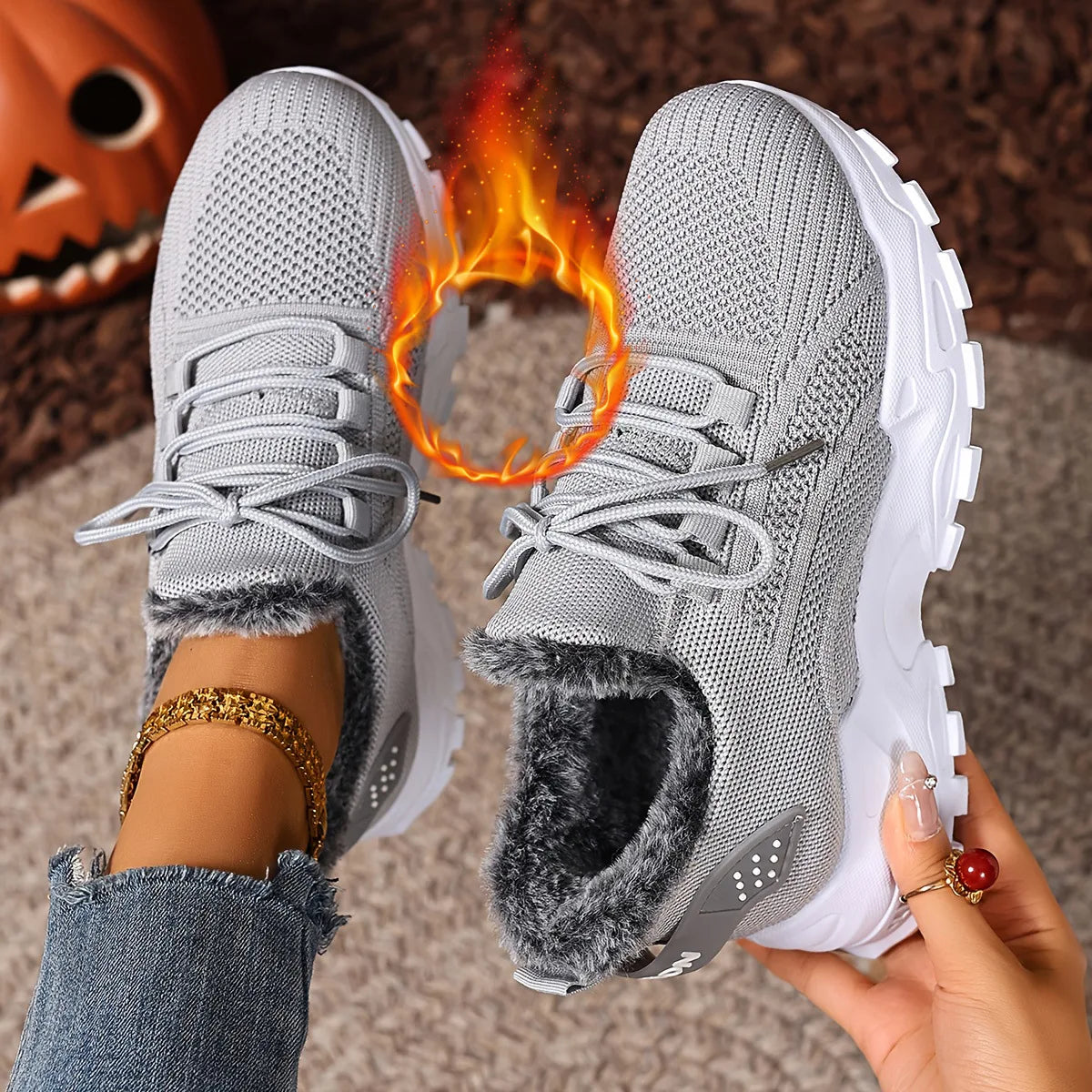 Orthopedic Warm Fleece-lined Cotton Sneakers ( Buy 2 free shipping )