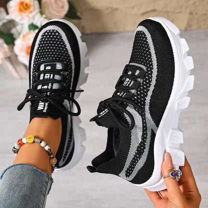 Women's Lightweight Breathable Thick-Sole Trainers