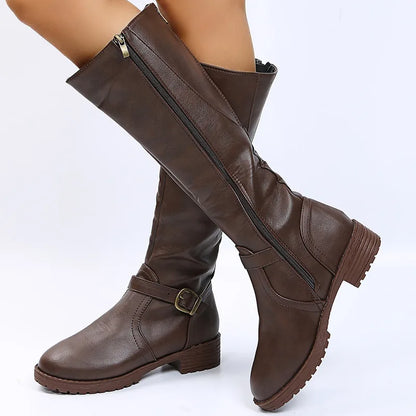 Women's Waterproof Leather Winter Boots - Wide Fit, Arch Support