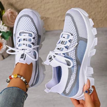 Women's Lightweight Breathable Thick-Sole Trainers