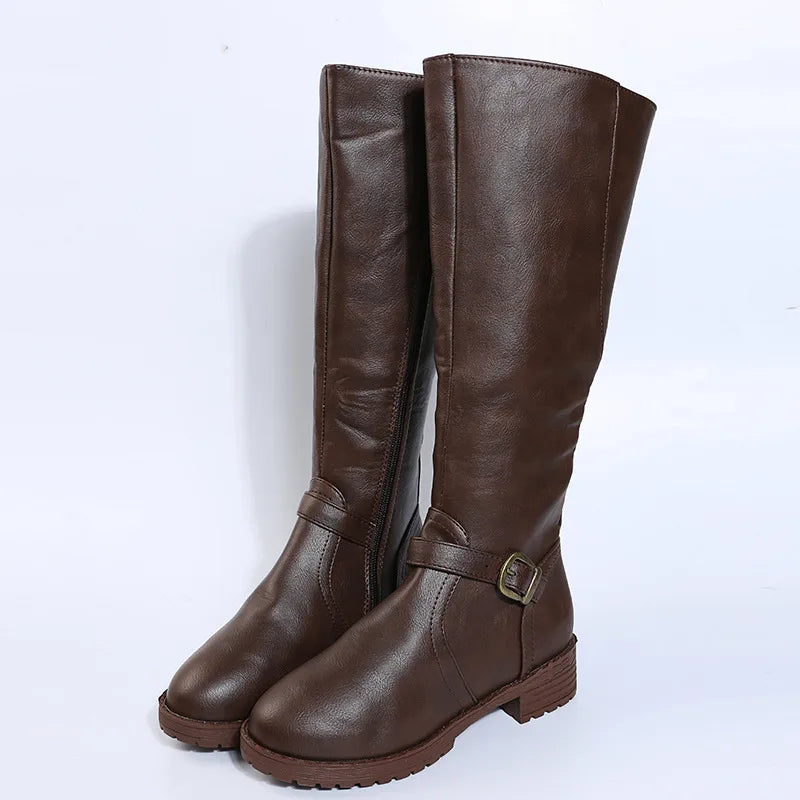 Women's Waterproof Leather Winter Boots - Wide Fit, Arch Support
