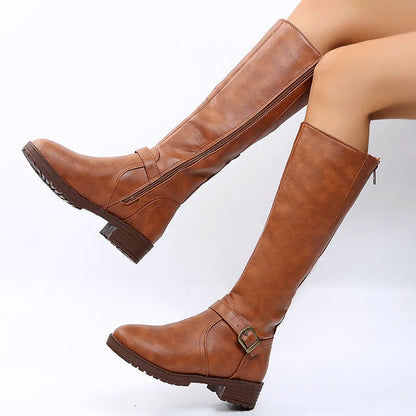 Women's Waterproof Leather Winter Boots - Wide Fit, Arch Support