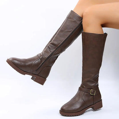 Women's Waterproof Leather Winter Boots - Wide Fit, Arch Support
