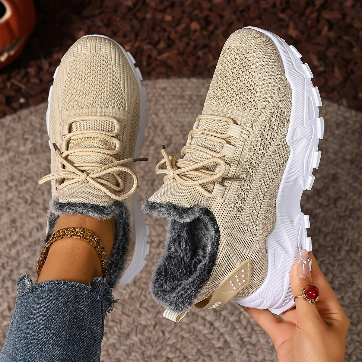 Orthopedic Warm Fleece-lined Cotton Sneakers ( Buy 2 free shipping )