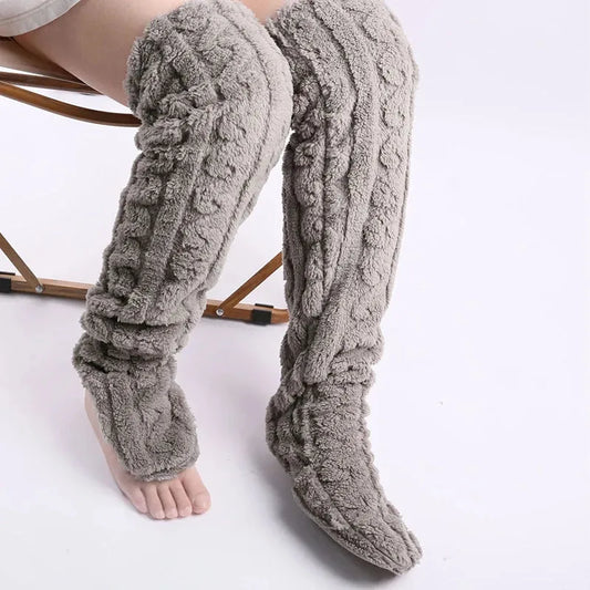 Zorvia Cosy Plush Knee-High Socks