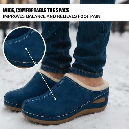 Women's Warm Non-Slip Winter Slippers – Wide Fit Available
