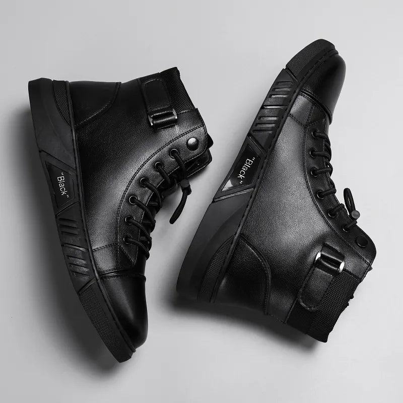 Men’s Genuine Leather Fleece-Lined Orthopaedic Waterproof Boots