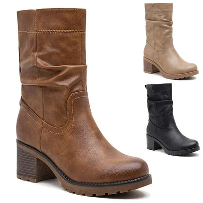 Fax Suede Ankle Boots