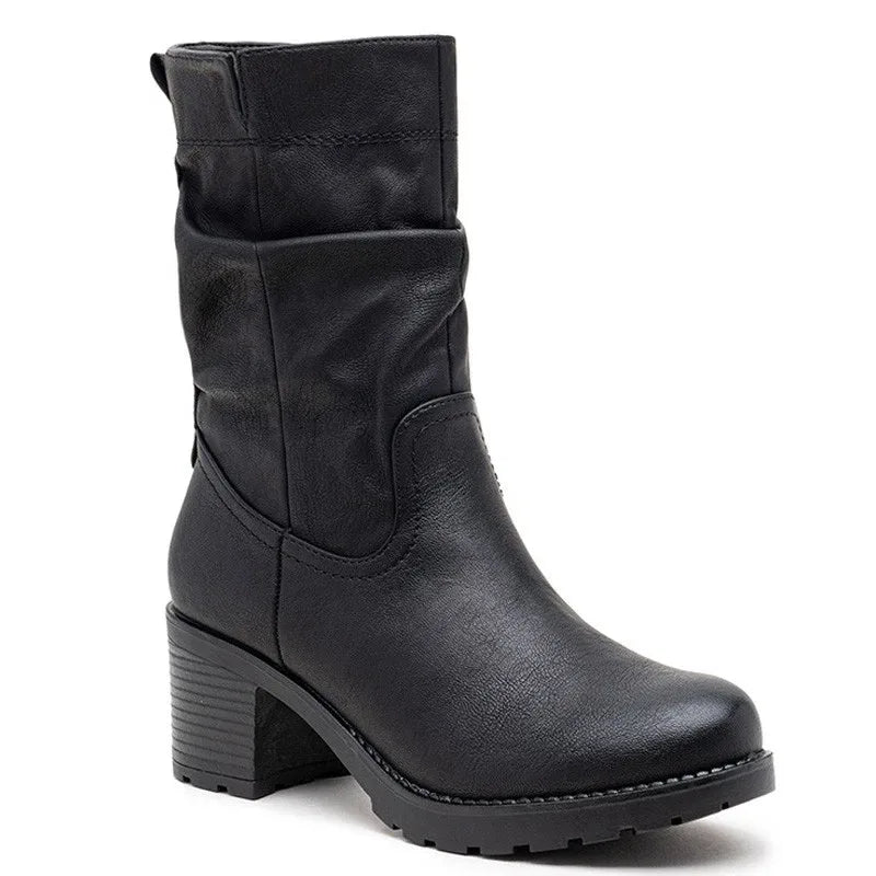 Fax Suede Ankle Boots