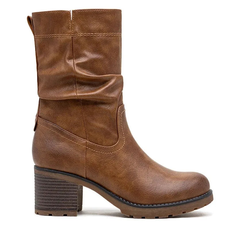 Fax Suede Ankle Boots