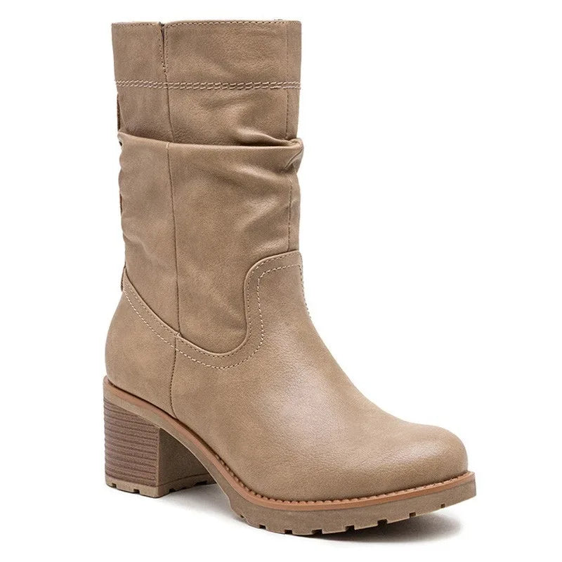 Fax Suede Ankle Boots