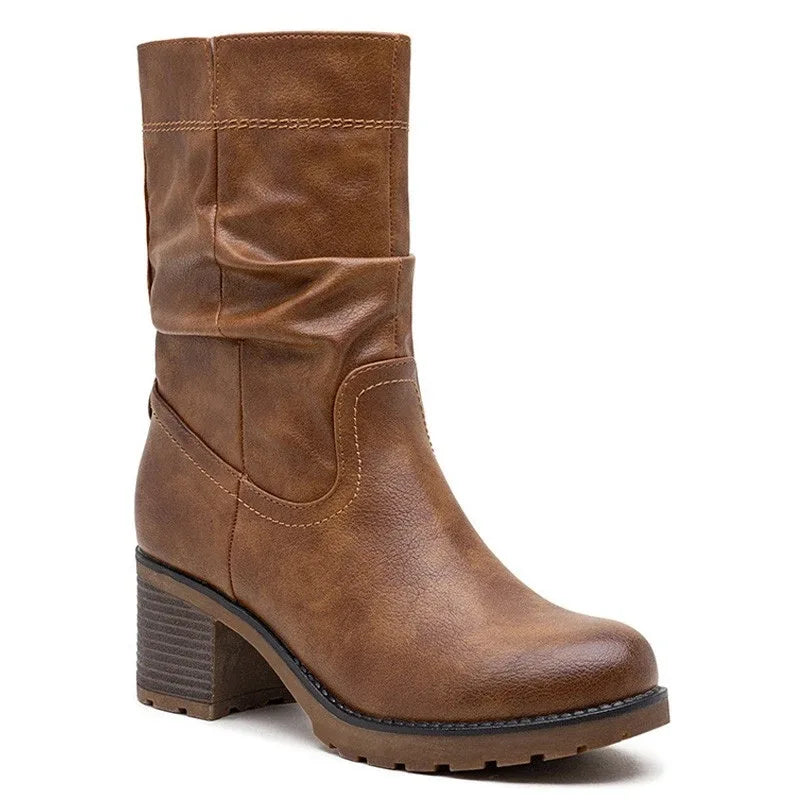 Fax Suede Ankle Boots