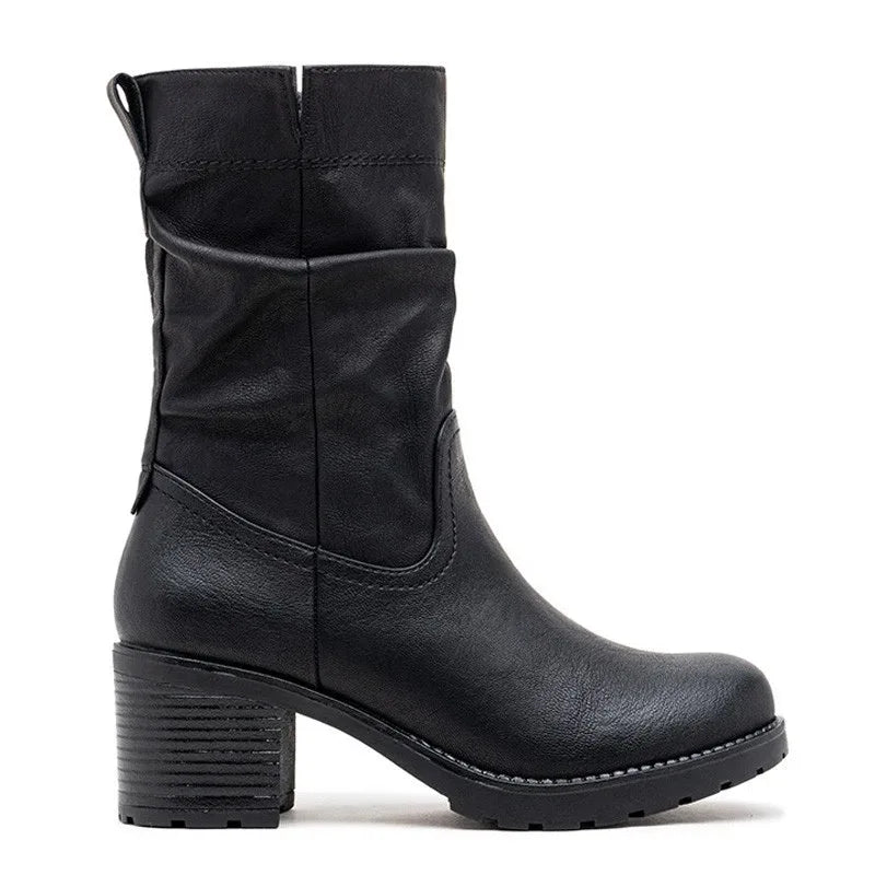 Fax Suede Ankle Boots