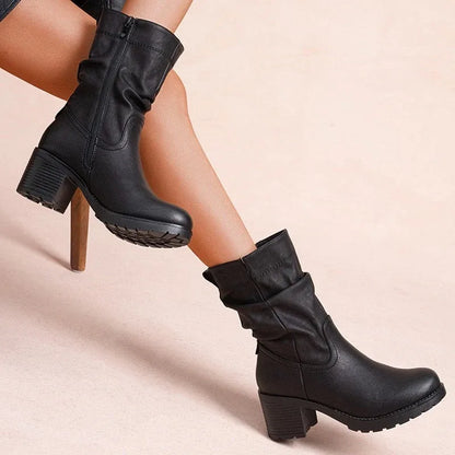 Fax Suede Ankle Boots